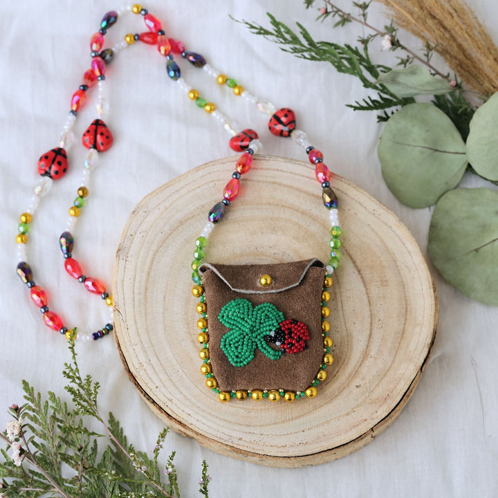 March Beadmaster Kinepik Beadz Lucky Ladybug Medicine Pouch