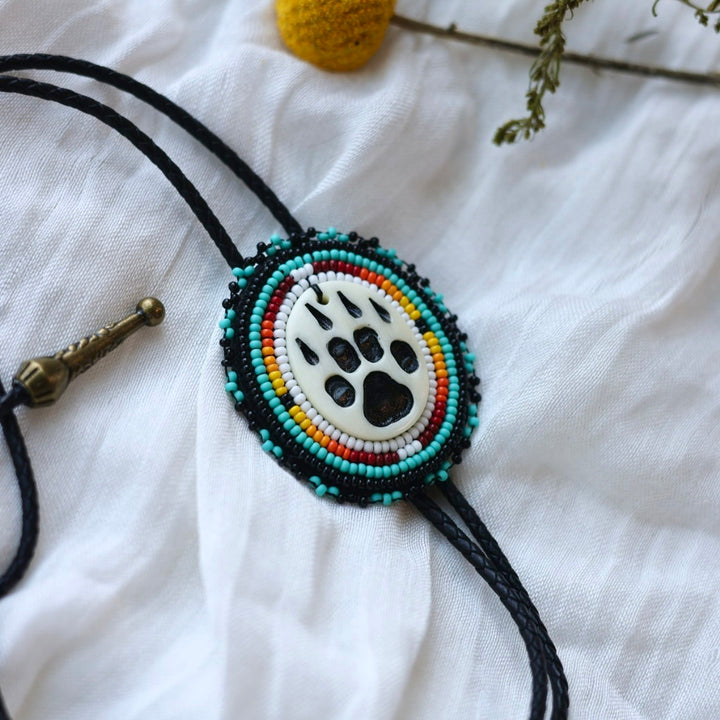 Prairie Beads Small Beaded Bolo Tie