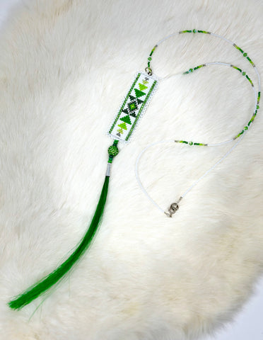 Beth Rose Designs Green Horsehair Necklace