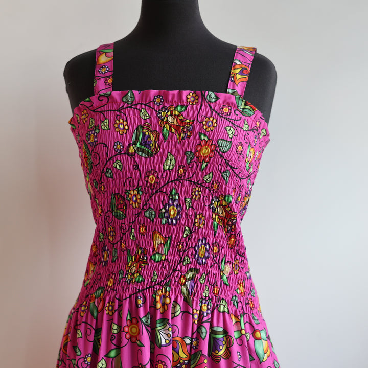 Phoenyx Designs Magenta Floral Ribbon Sundress