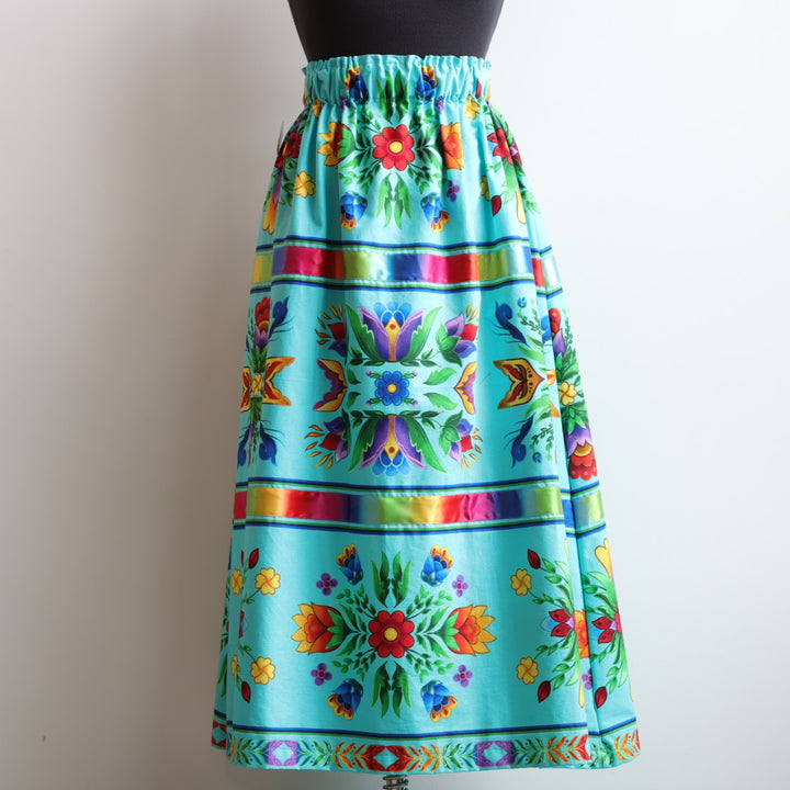 Phoenyx Designs Turquoise & Floral Rainbow Ribbon Skirt