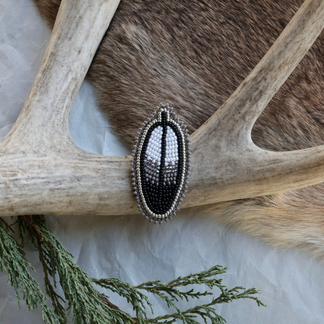 Keegan W. Beaded Feather Pins