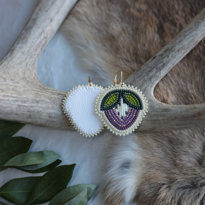 Keegan W. Quill & Beaded Heartberry Drop Earrings