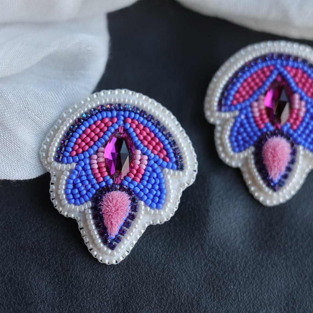 Beth Rose Designs Blossoming Gem Tufted Earrings