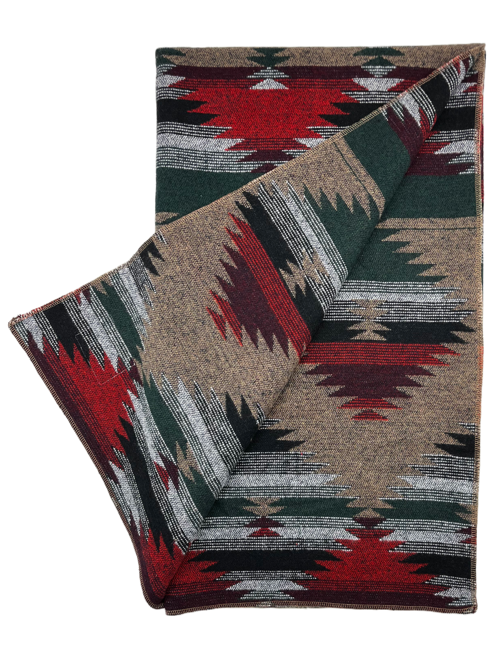 Buffalo Cross Forest Green Throw