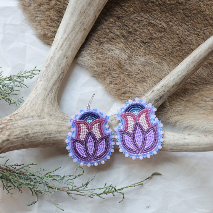 Keegan W. Tulip Beaded Earrings