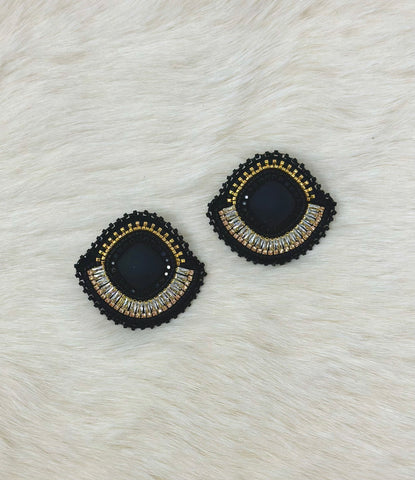 Beth Rose Designs Black & Gold Fancy Earrings