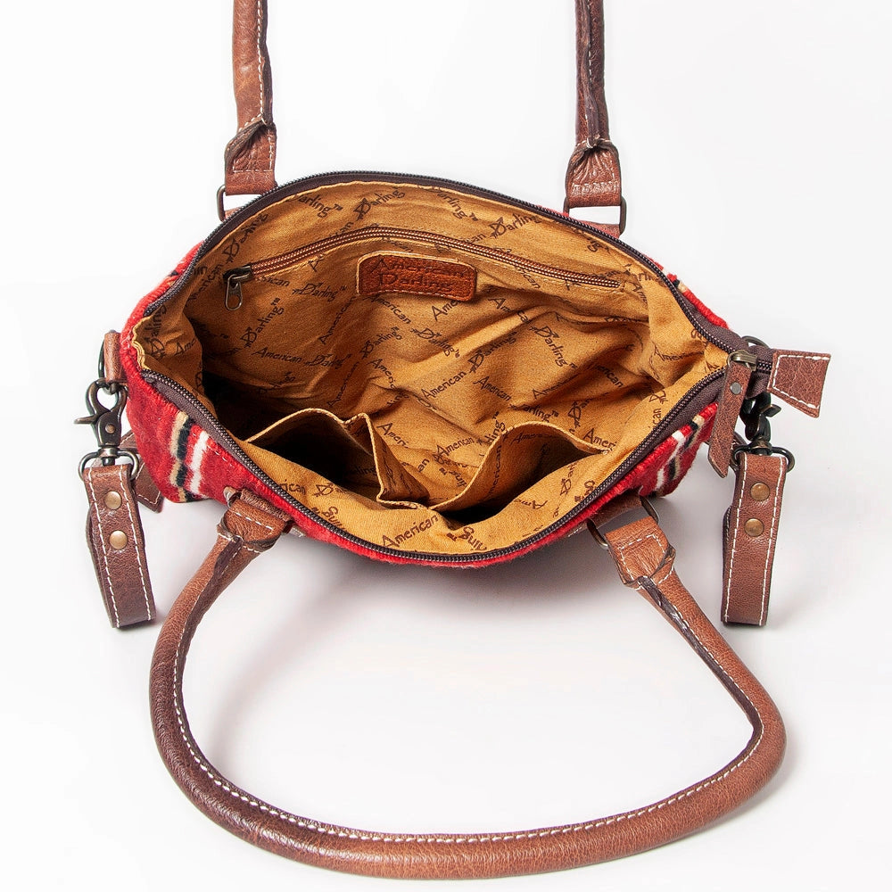 LS Western Red Saddle Blanket Crossbody Bag