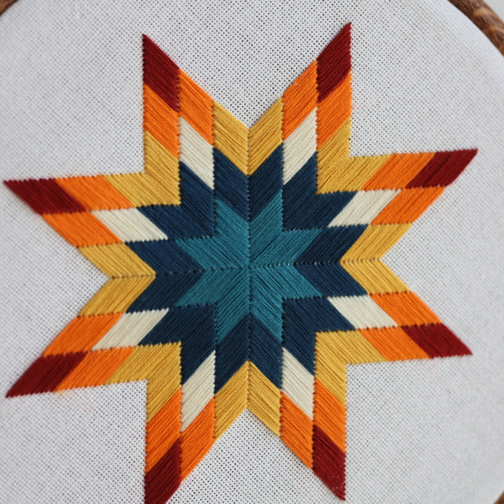 Janene A. Summer Themed Lone Star Quilt Embroidery Hoops