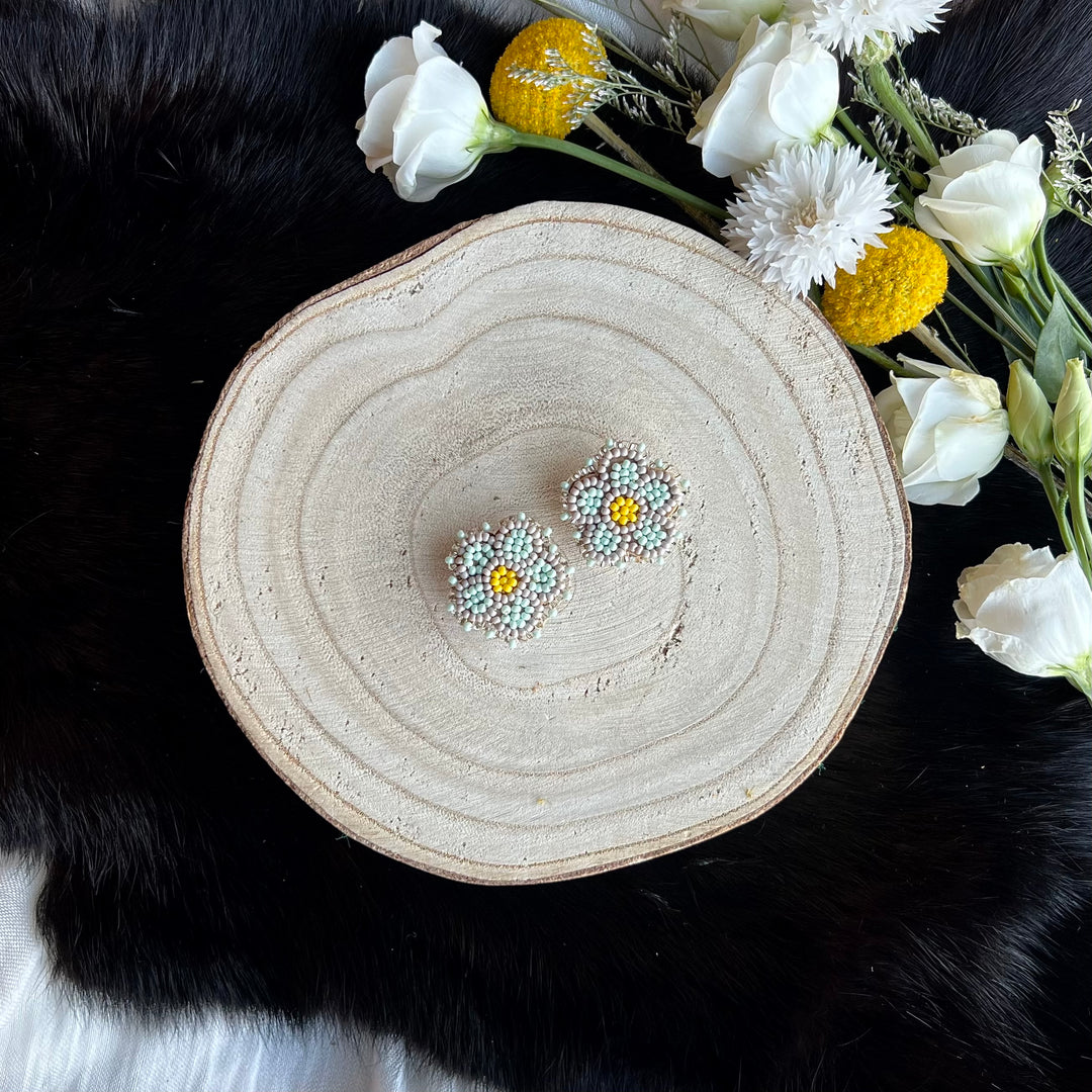 Ironstar Co. Petite Beaded Floral Earrings