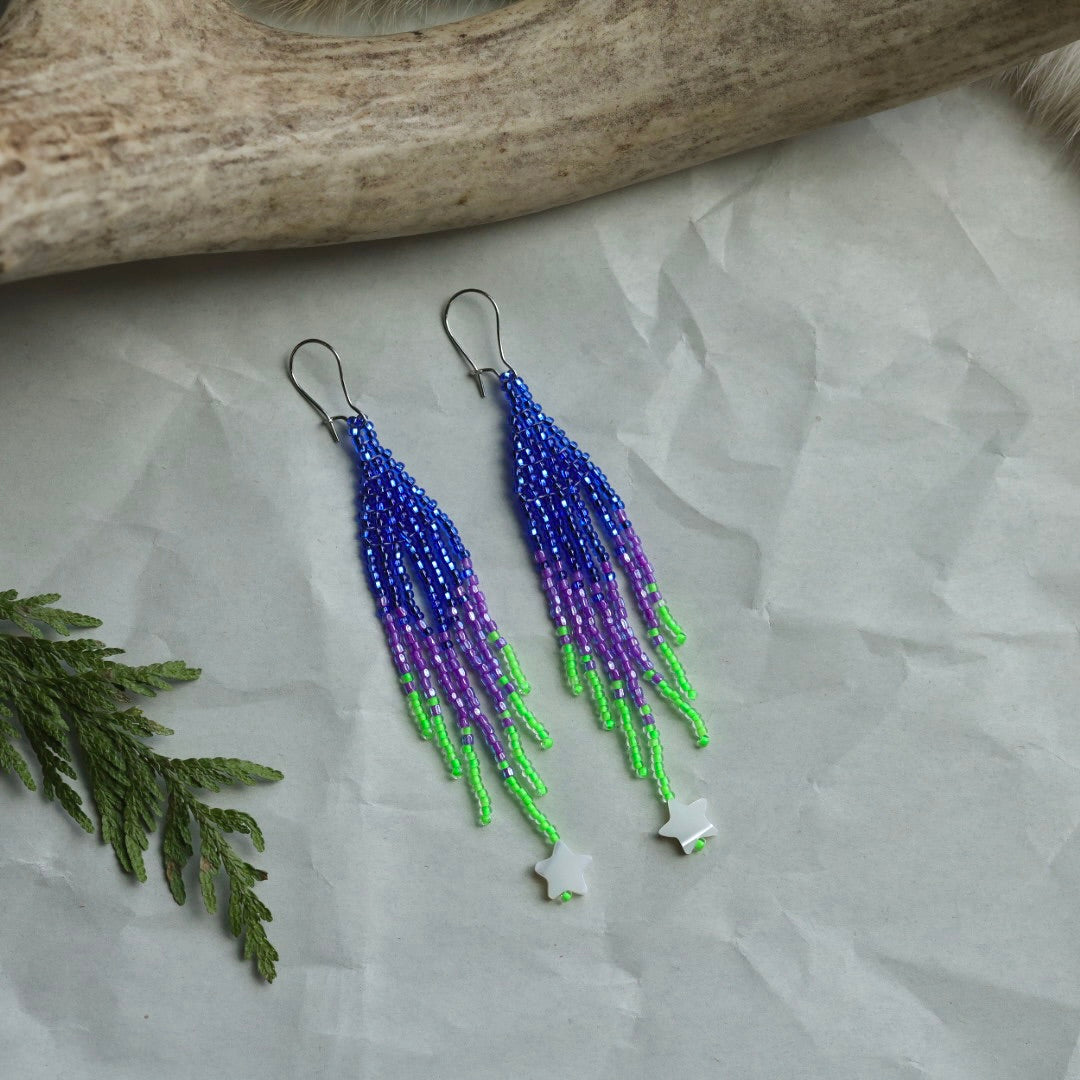 Keegan W. Small Beaded Fringe Earrings