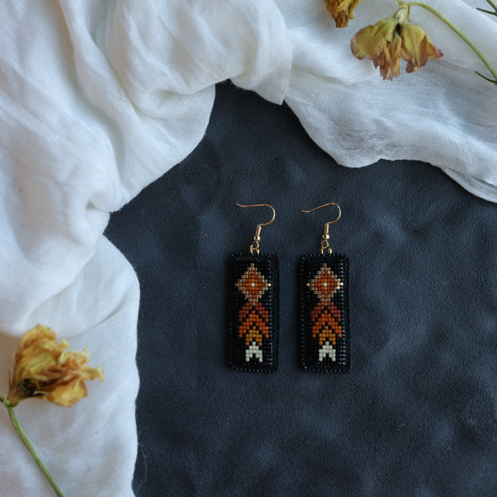 Beth Rose Designs Rectangle Loomed Drop Earrings