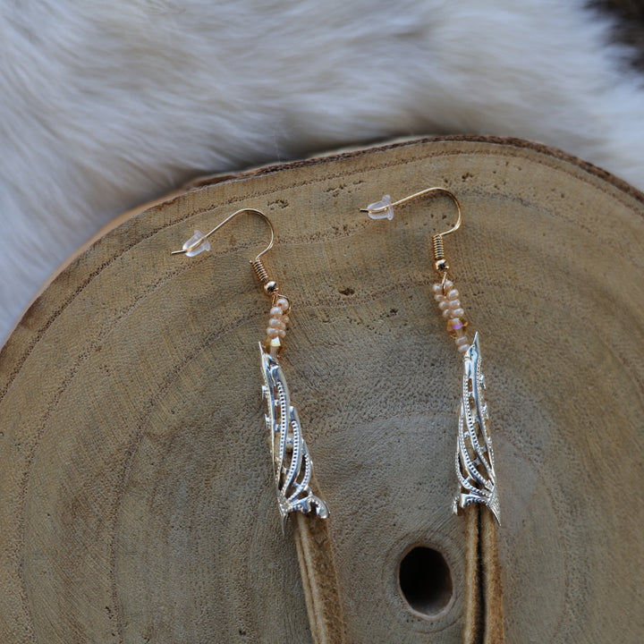 Mercedes G. Moose Hide Tassel Earrings