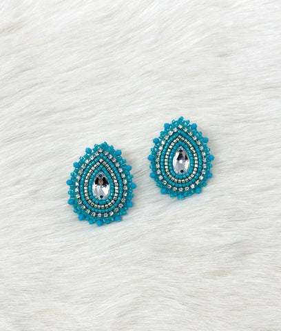 Beth Rose Designs Turquoise Teardrop Earrings