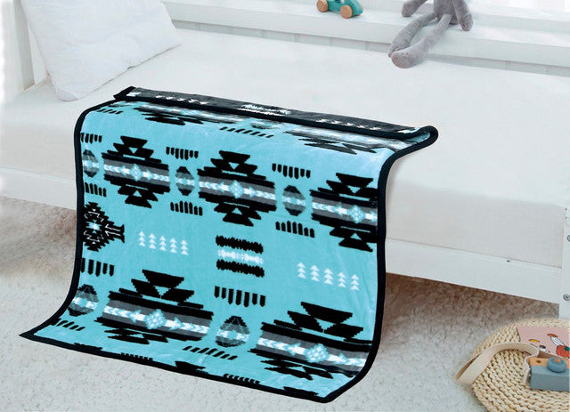 Nu Trendz Silk Touch Blanket Baby 2 Ply Black Neon Collection