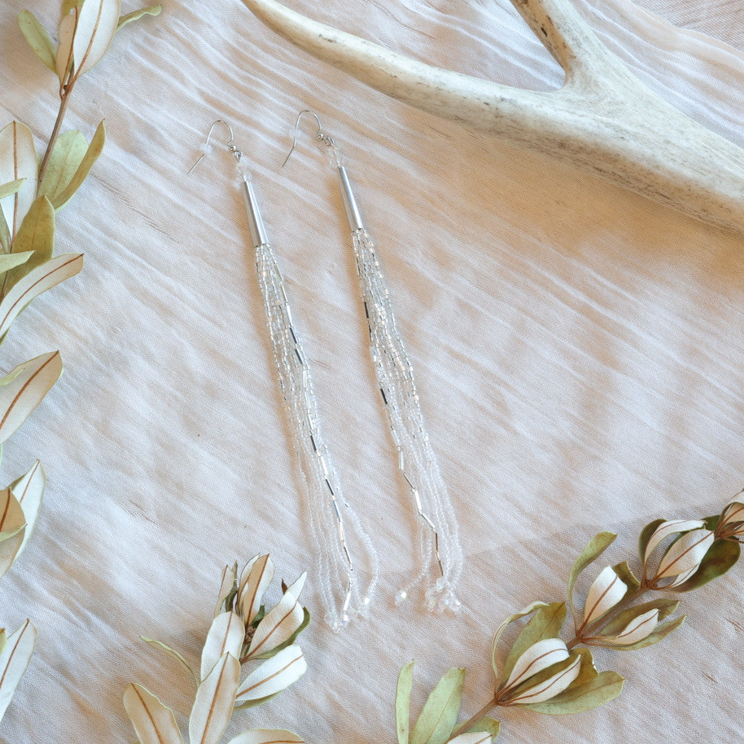 Dee Iyapes 6-Strand Simple Fringe Earrings