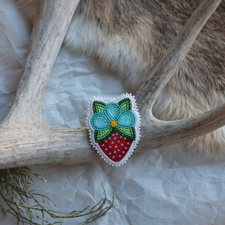 Keegan W. Beaded Blooming Strawberry Pins