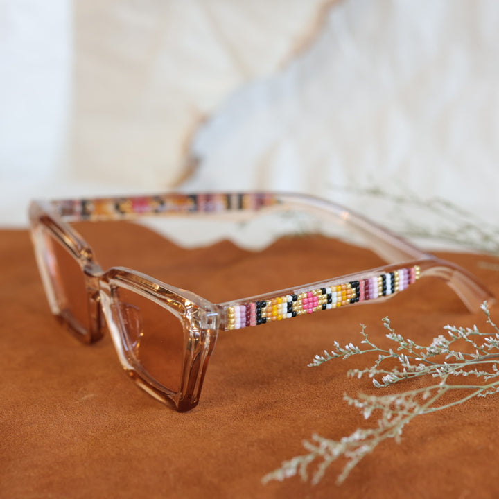 Rebelina Cateye Beaded Sunglasses