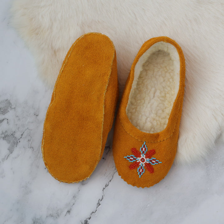 T.Sullivan Size 7 Women Orange & Blue Star Ballerina Slippers