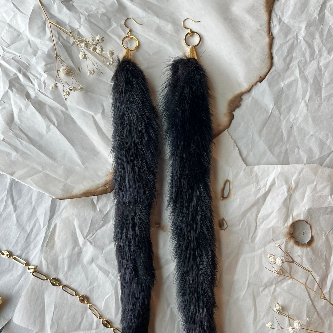 TLee Beads Mink Earrings