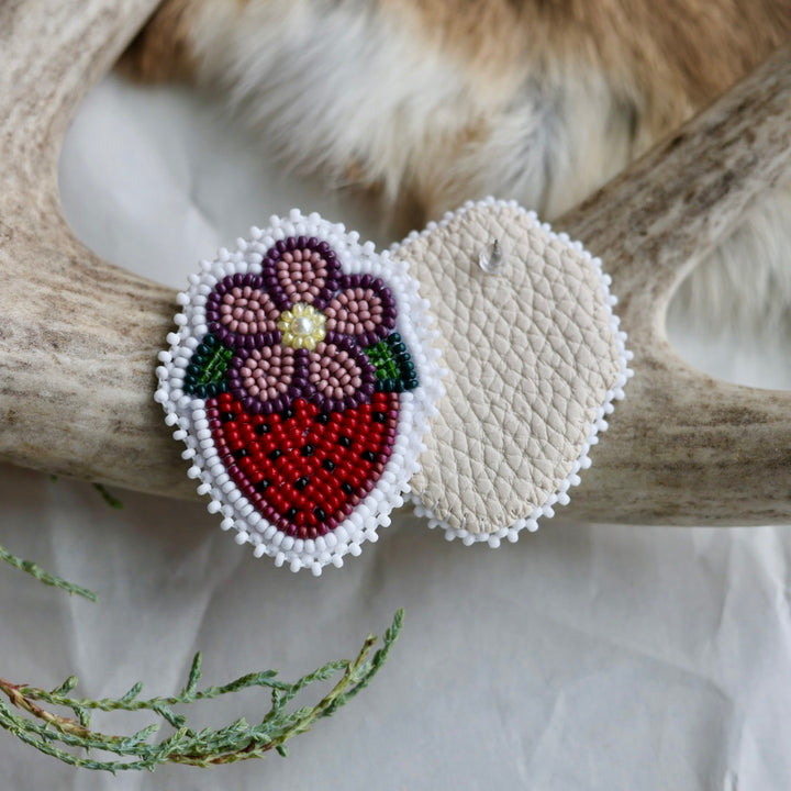 Keegan W. Blooming Strawberry Beaded Earrings