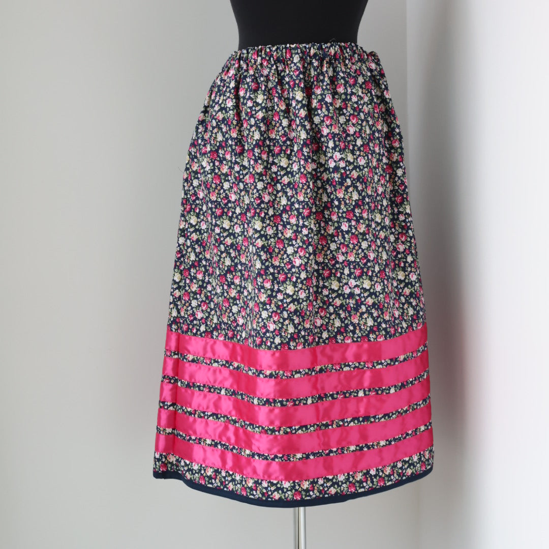 Carol B. Floral Ribbon Skirt