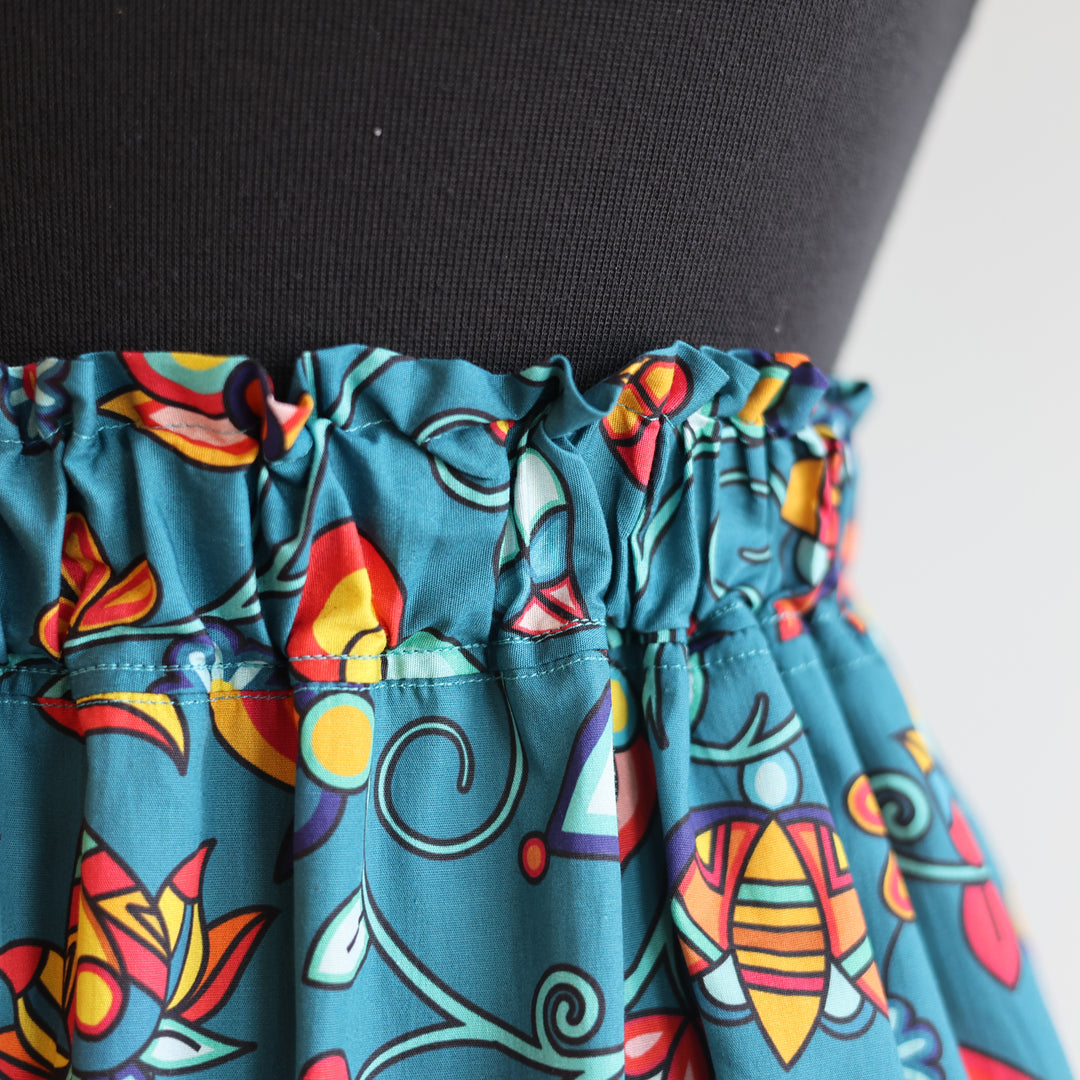 Phoenyx Designs Deep Teal Floral Ribbon Skirt