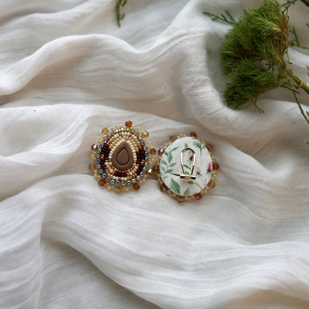 Prairie Beads Neutrals Beaded Earrings