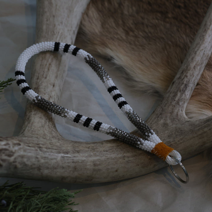 Keegan W. Striped Beaded Wrist Lanyard