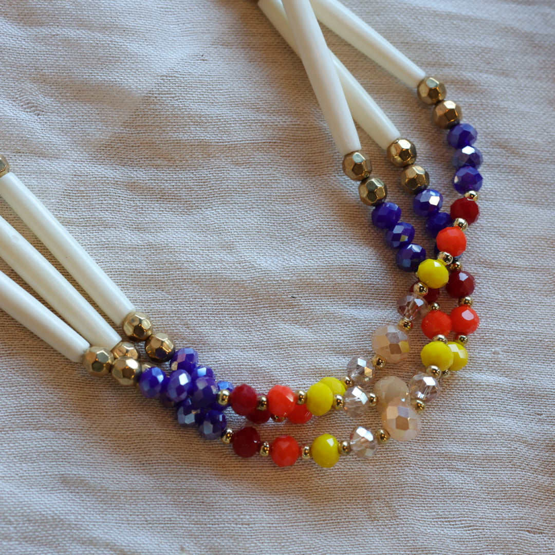 Dee Iyapes Tiered Bone Necklaces