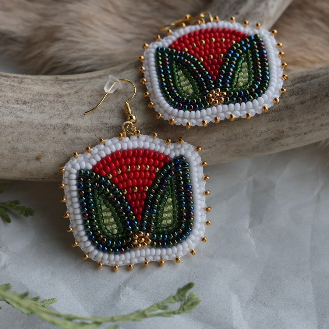 Keegan W. Tulip Beaded Earrings