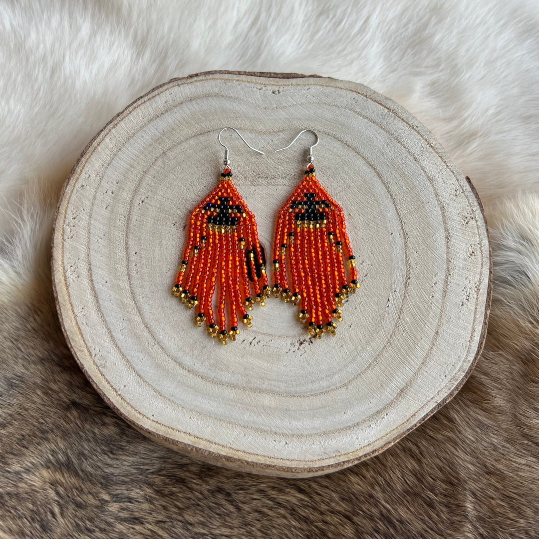 Maxine T. Thunderbird Fringe Earrings