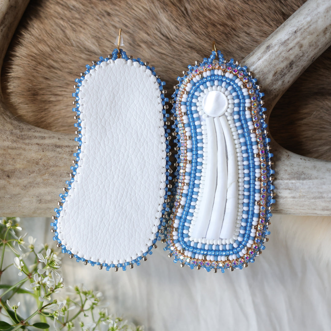 Keegan W. Beaded Dentalium Earrings