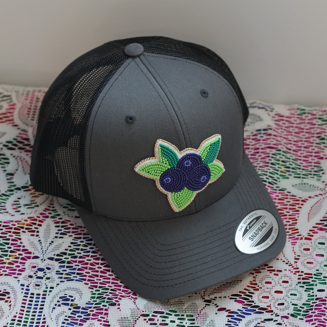 Feline Fancy Eh Beaded Blueberries Snapback Hat