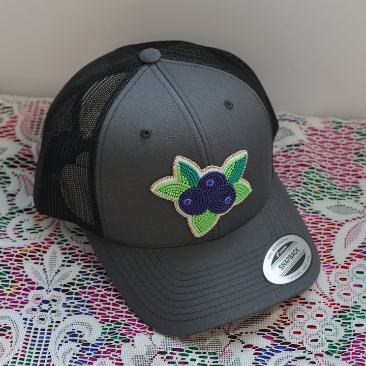 Feline Fancy Eh Beaded Blueberries Snapback Hat