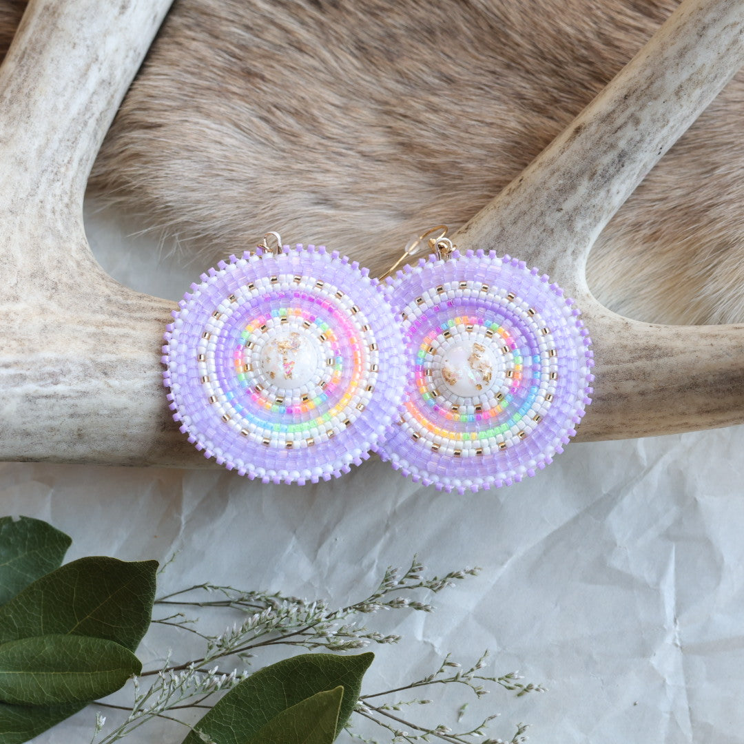 Keegan W. Bright Round Beaded Earrings