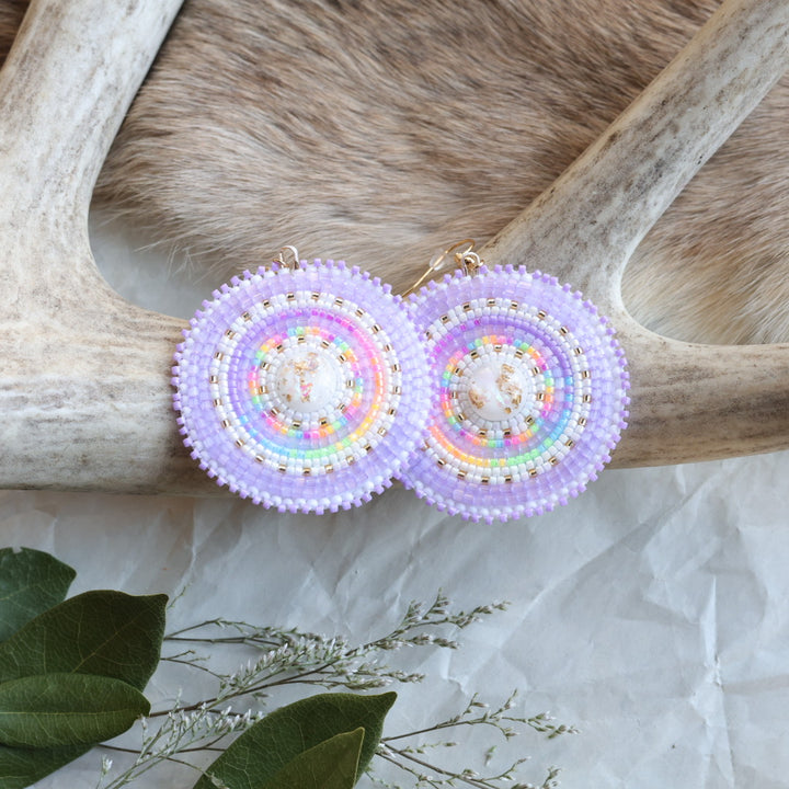 Keegan W. Bright Round Beaded Earrings