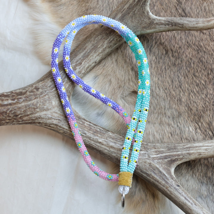 Keegan W. Beaded Daisy Neck Lanyards
