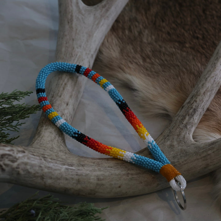 Keegan W. Fire Beaded Wrist Lanyard