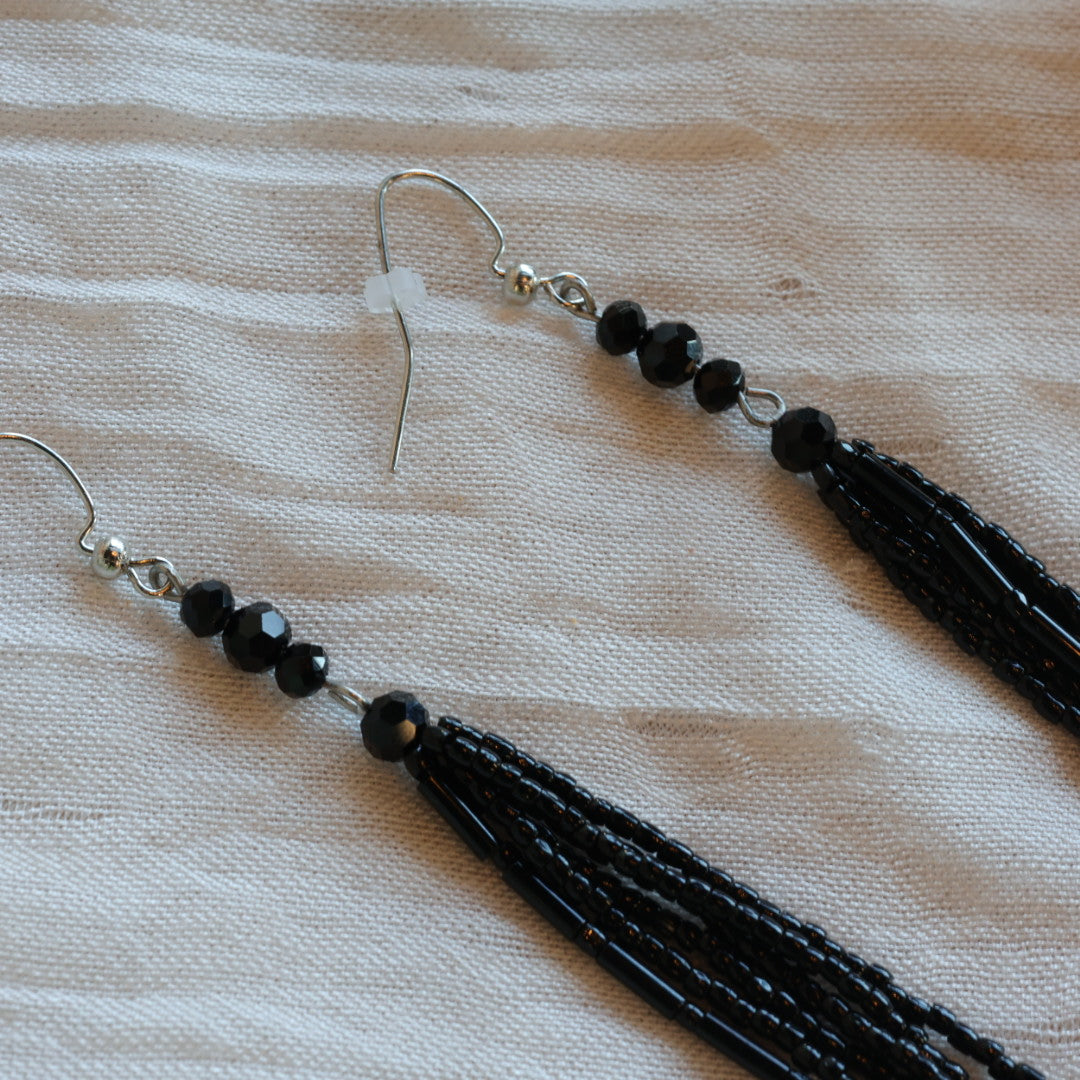 Dee Iyapes 6-Strand Simple Fringe Earrings