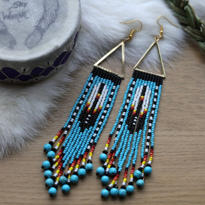 Clear Sky Woman Feather Fringe