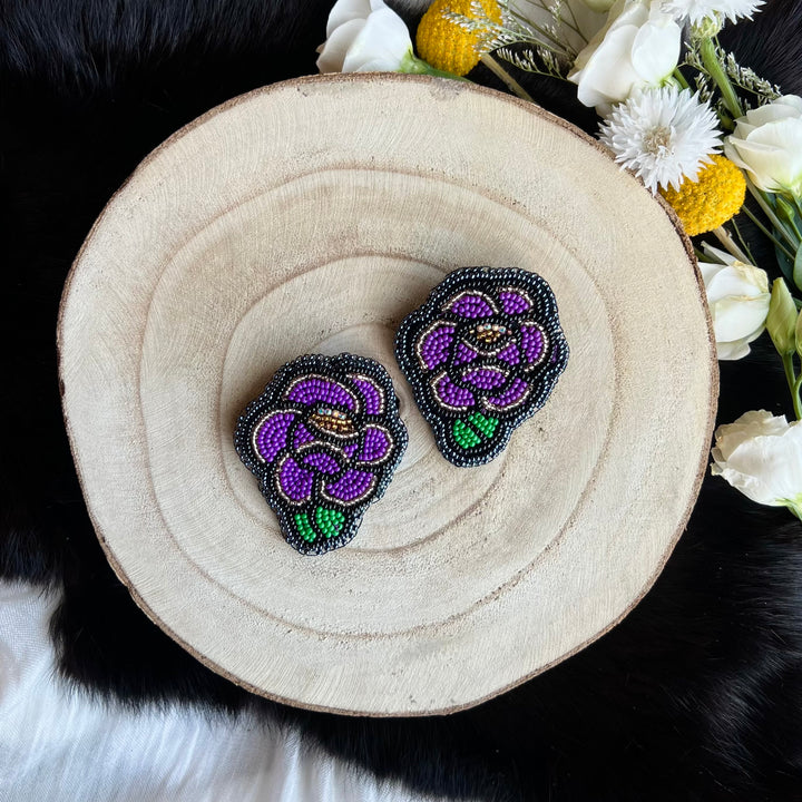 Ironstar Co. Rose Beaded Earrings