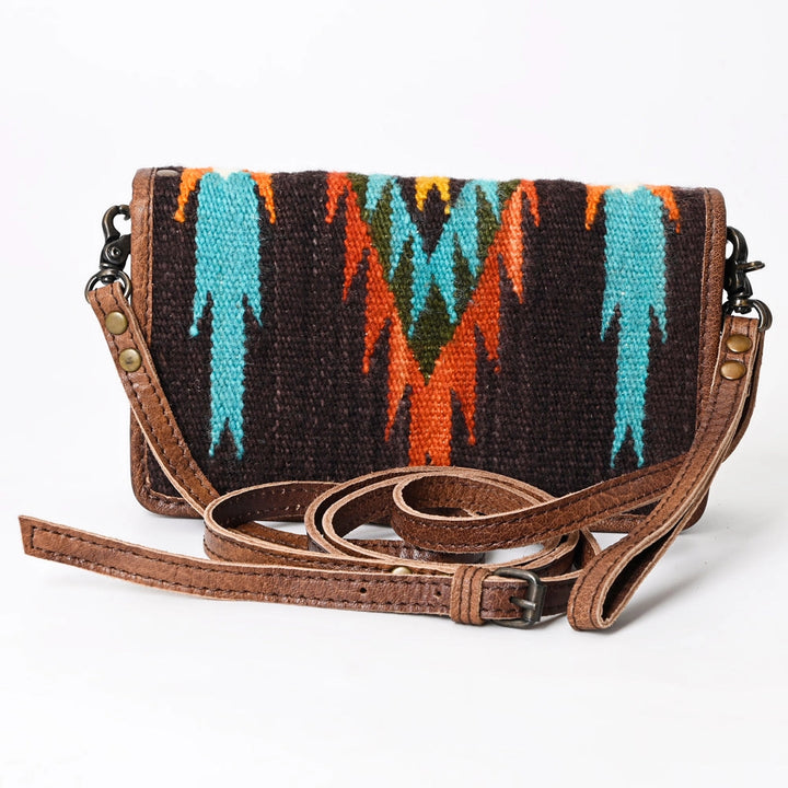 LS Western Espresso Sierra Genuine Leather Crossbody Bag