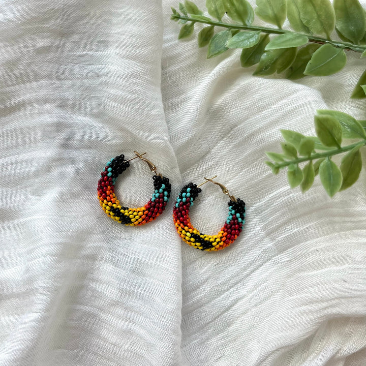 Prairie Beads Small Peyote Hoops