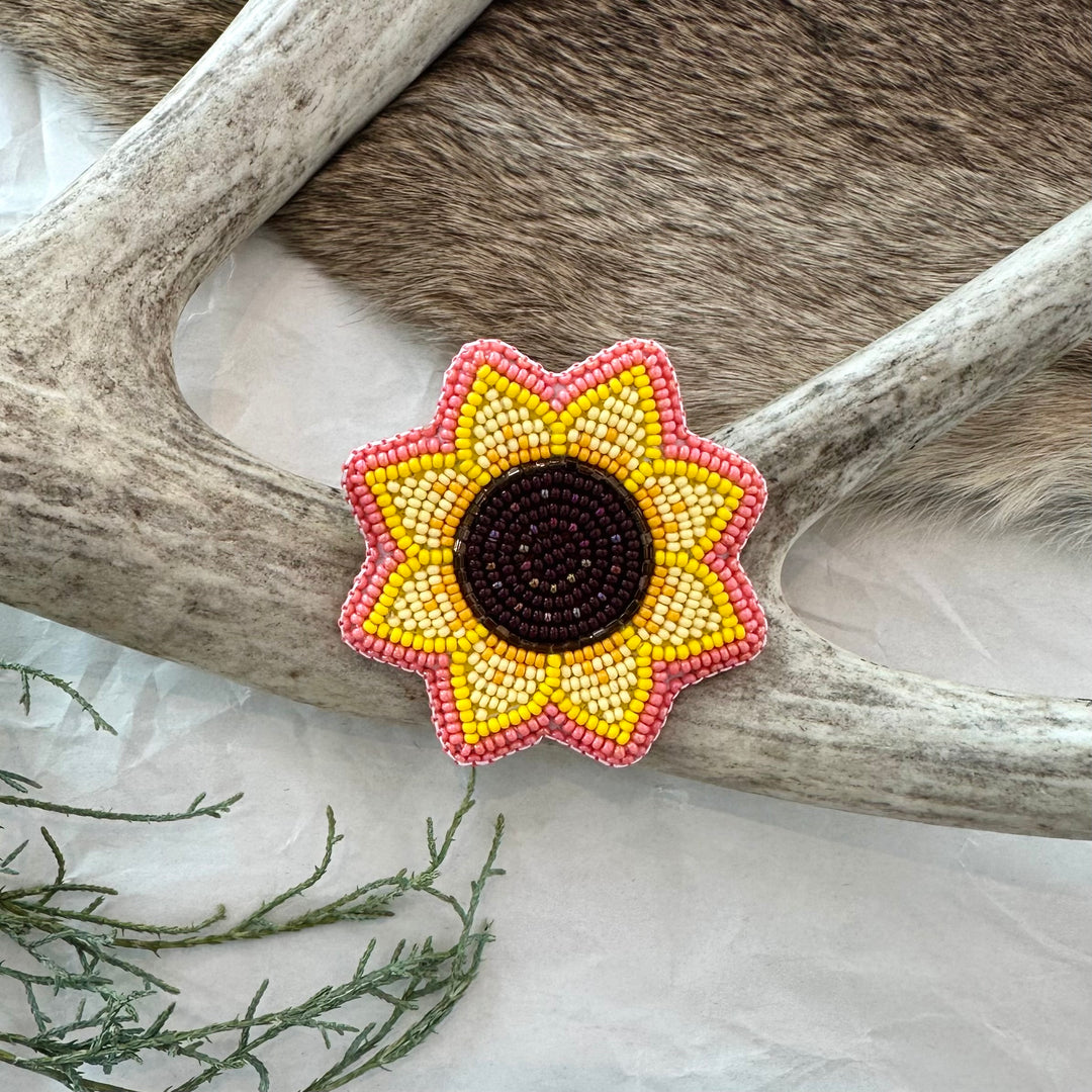 Keegan W. Beaded Sunflower Pins