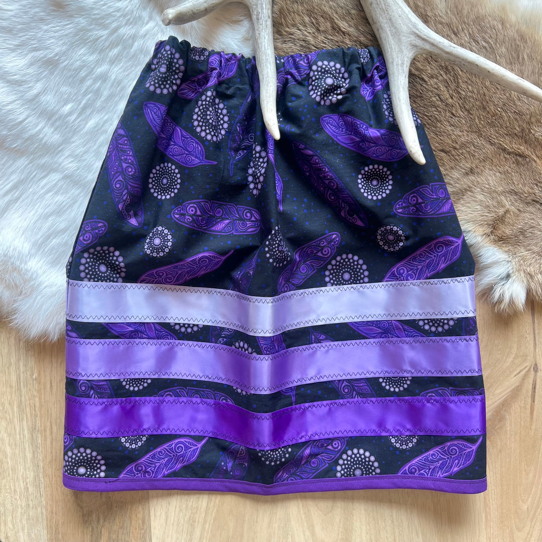 Vi's CREE-ations Purple Feather Toddler Ribbon Skirt