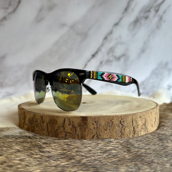 Rebelina Wayfarer Beaded Sunglasses