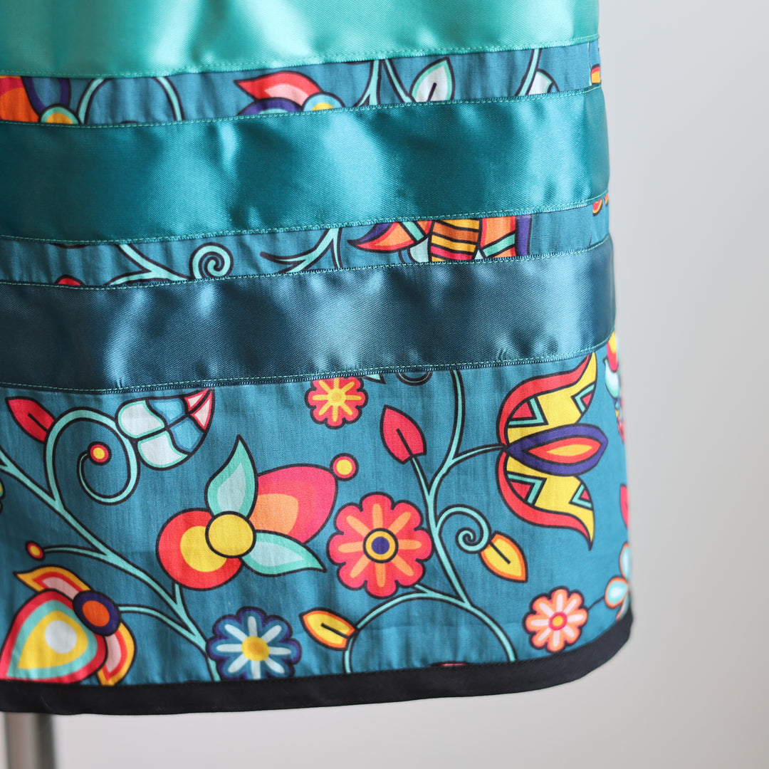 Phoenyx Designs Deep Teal Floral Ribbon Skirt