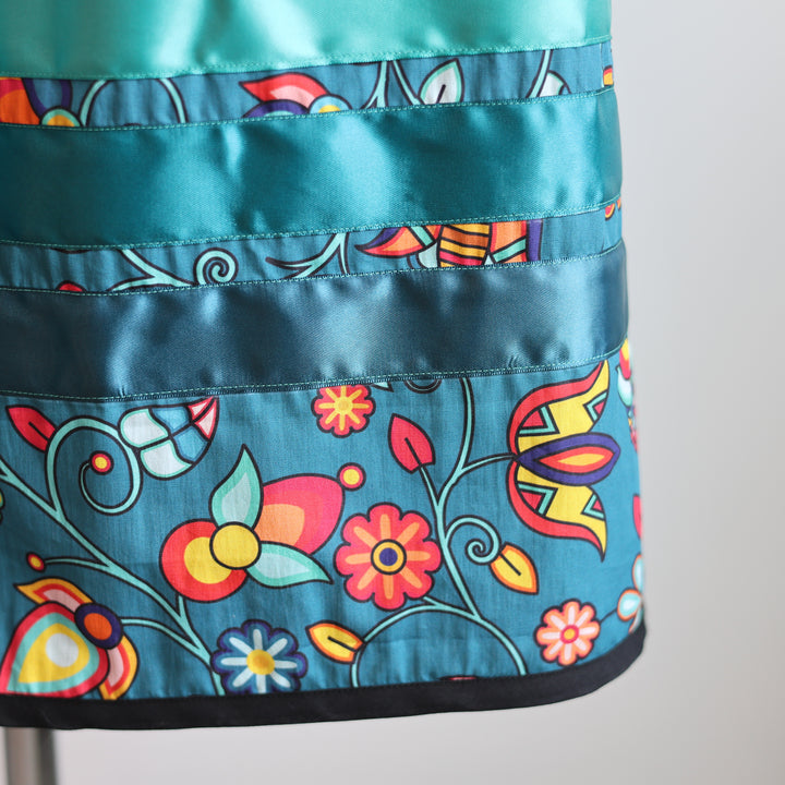Phoenyx Designs Deep Teal Floral Ribbon Skirt