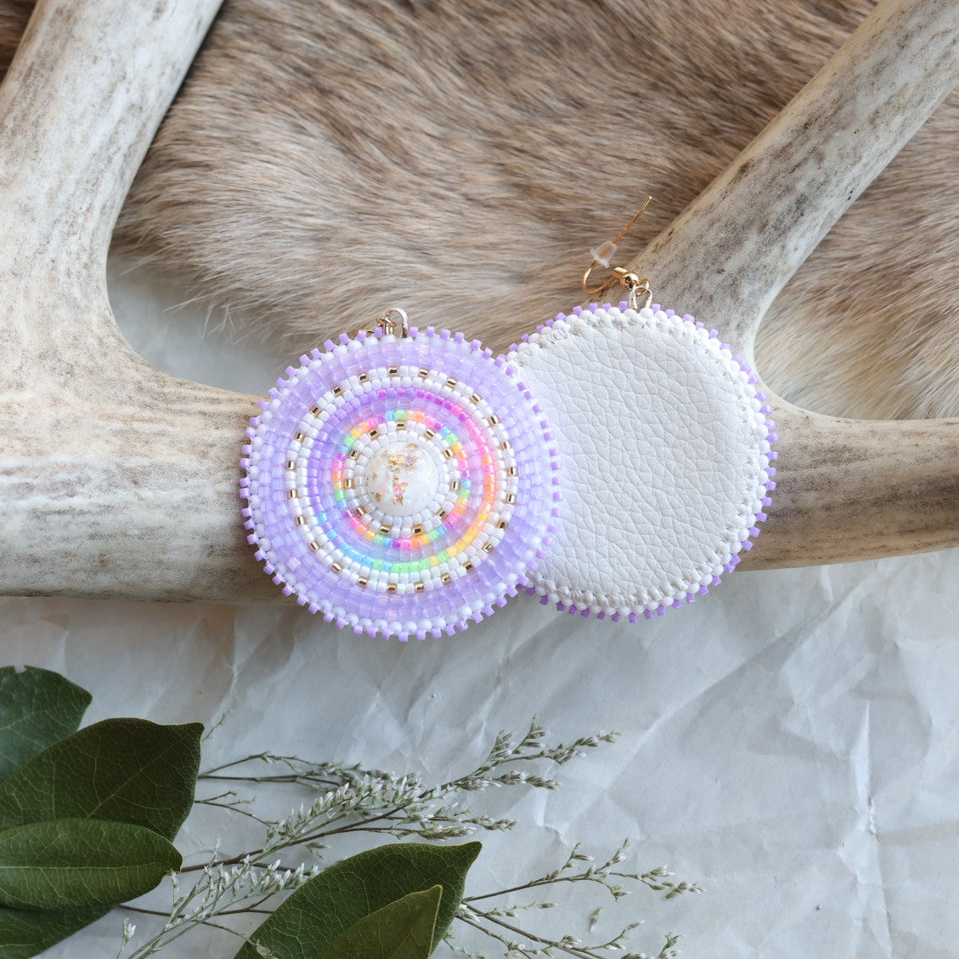 Keegan W. Bright Round Beaded Earrings